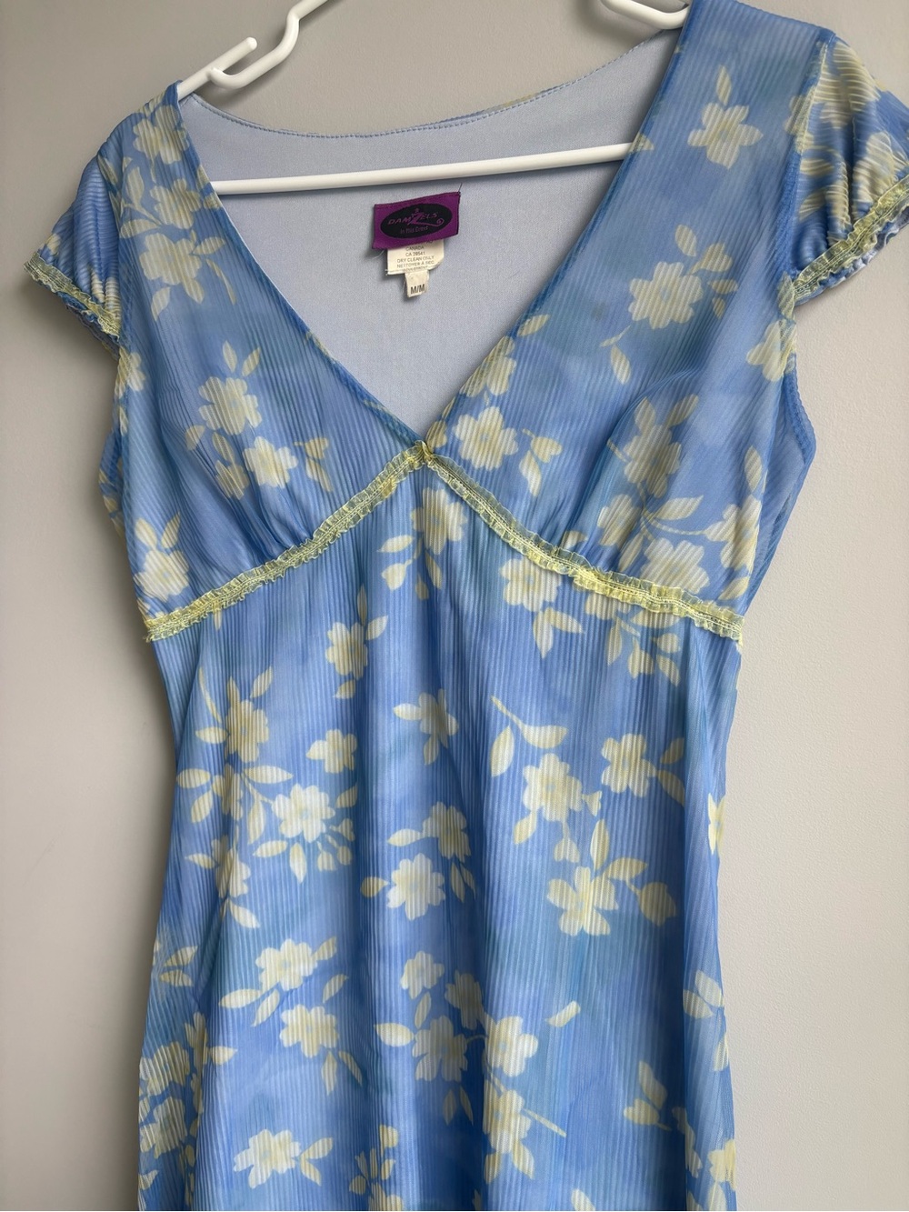 Light Blue Floral High-Low Dress - Picture 2 of 7